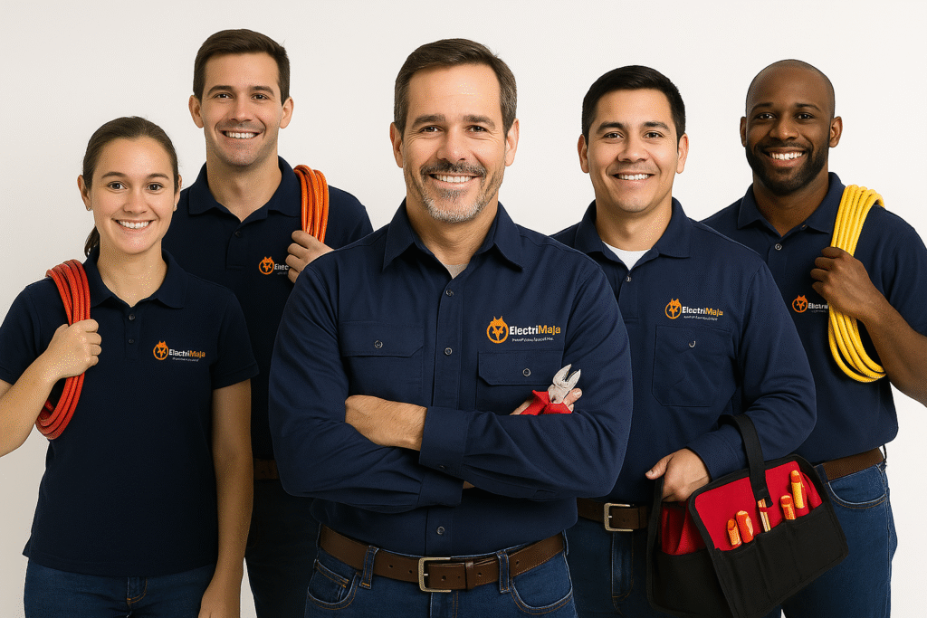 equipo de electricistas en Majadahonda